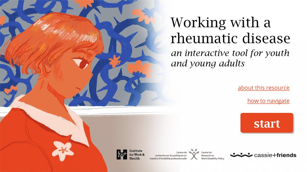 Cover image of the Working with a rheumatic disease: an interactive tool for youth and young adults